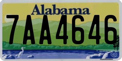 AL license plate 7AA4646
