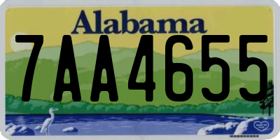 AL license plate 7AA4655