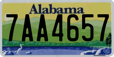 AL license plate 7AA4657