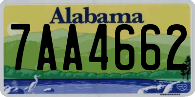 AL license plate 7AA4662