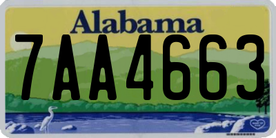 AL license plate 7AA4663