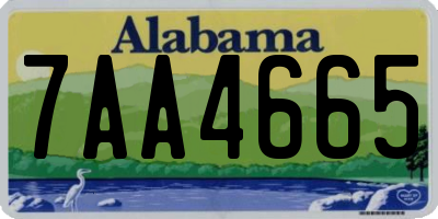 AL license plate 7AA4665