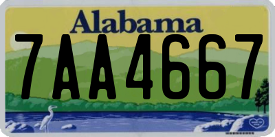 AL license plate 7AA4667