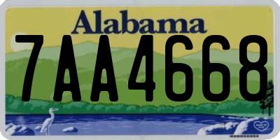 AL license plate 7AA4668