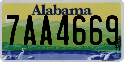 AL license plate 7AA4669