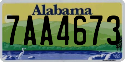 AL license plate 7AA4673