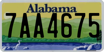 AL license plate 7AA4675