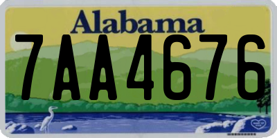 AL license plate 7AA4676