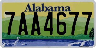 AL license plate 7AA4677