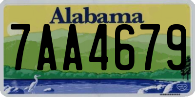 AL license plate 7AA4679