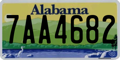 AL license plate 7AA4682