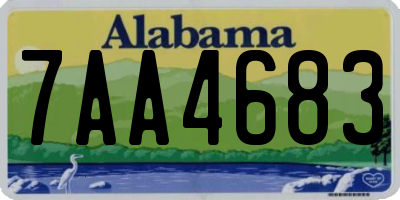 AL license plate 7AA4683