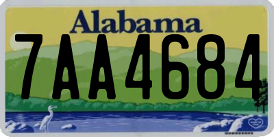 AL license plate 7AA4684