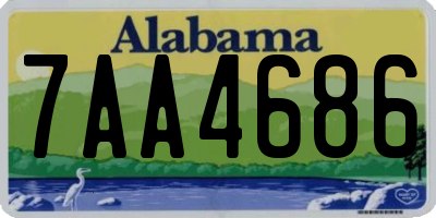 AL license plate 7AA4686