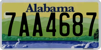AL license plate 7AA4687