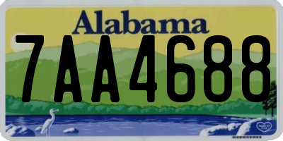 AL license plate 7AA4688