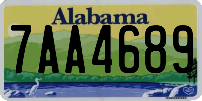 AL license plate 7AA4689