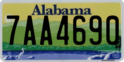 AL license plate 7AA4690