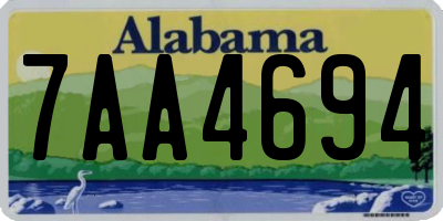AL license plate 7AA4694