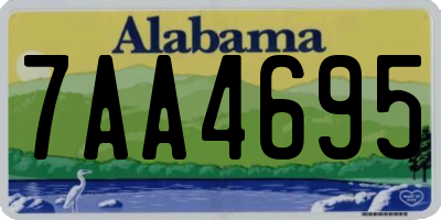 AL license plate 7AA4695