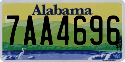 AL license plate 7AA4696