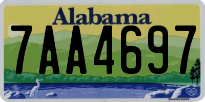 AL license plate 7AA4697