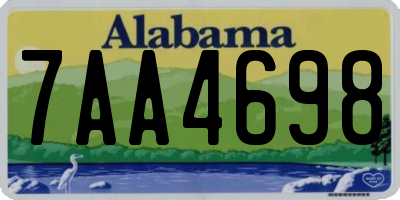 AL license plate 7AA4698