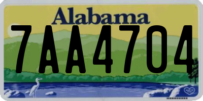 AL license plate 7AA4704