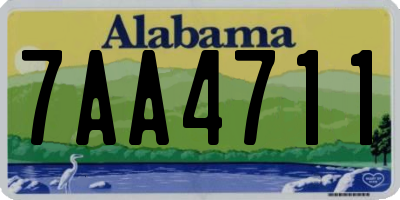 AL license plate 7AA4711