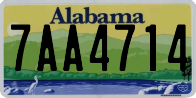 AL license plate 7AA4714