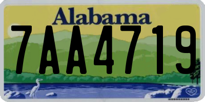 AL license plate 7AA4719