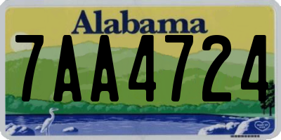 AL license plate 7AA4724