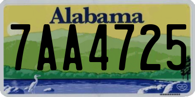 AL license plate 7AA4725