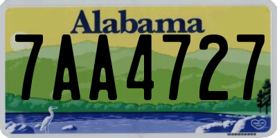 AL license plate 7AA4727