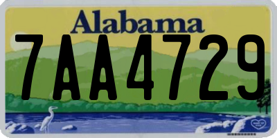 AL license plate 7AA4729