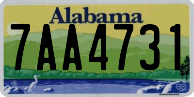 AL license plate 7AA4731