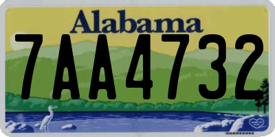 AL license plate 7AA4732