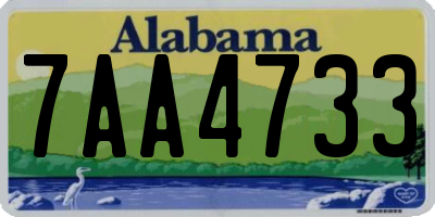 AL license plate 7AA4733
