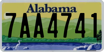 AL license plate 7AA4741