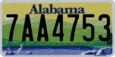 AL license plate 7AA4753