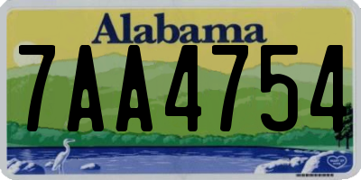 AL license plate 7AA4754