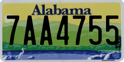 AL license plate 7AA4755