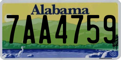 AL license plate 7AA4759