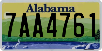 AL license plate 7AA4761