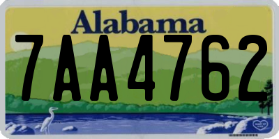 AL license plate 7AA4762