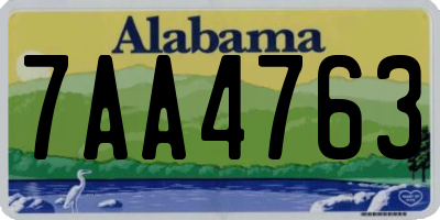 AL license plate 7AA4763