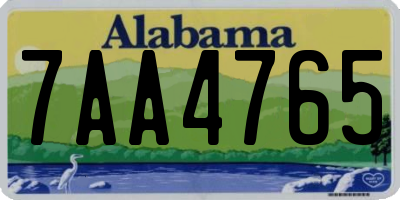AL license plate 7AA4765