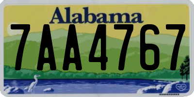 AL license plate 7AA4767