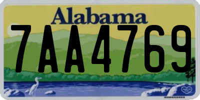 AL license plate 7AA4769