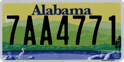 AL license plate 7AA4771
